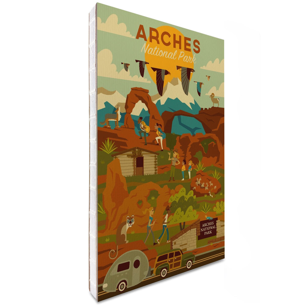 Lined 6x9 Journal, Arches National Park, Utah, Geometric National Park Series, Lay Flat, 193 Pages, FSC paper Home Lantern Press