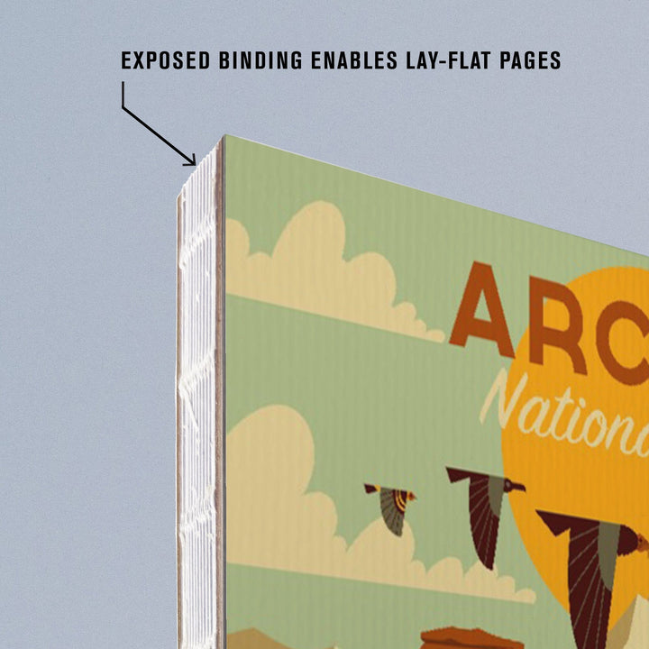 Lined 6x9 Journal, Arches National Park, Utah, Geometric National Park Series, Lay Flat, 193 Pages, FSC paper Home Lantern Press