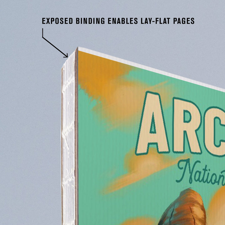 Lined 6x9 Journal, Arches National Park, Utah, Oil Painting, Lay Flat, 193 Pages, FSC paper Home Lantern Press