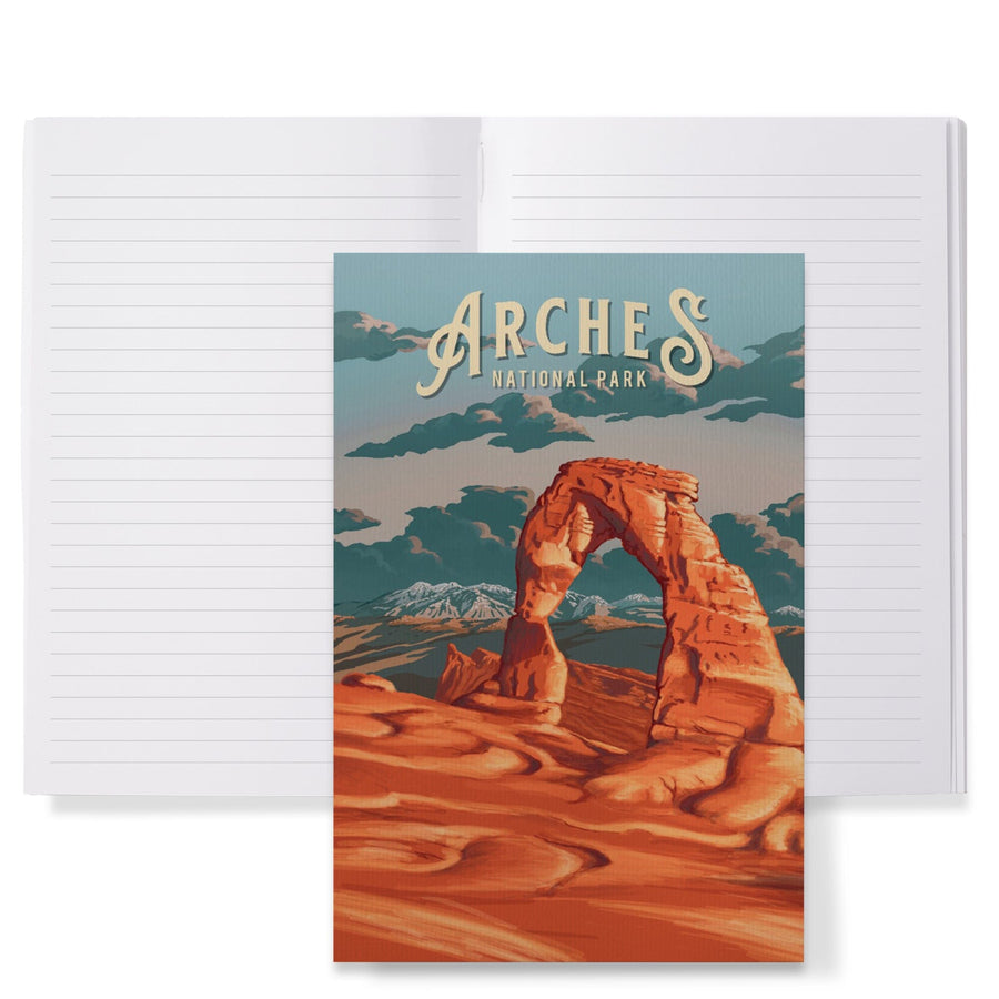 Lined 6x9 Journal, Arches National Park, Utah, Painterly National Park Series, Lay Flat, 193 Pages, FSC paper Home Lantern Press