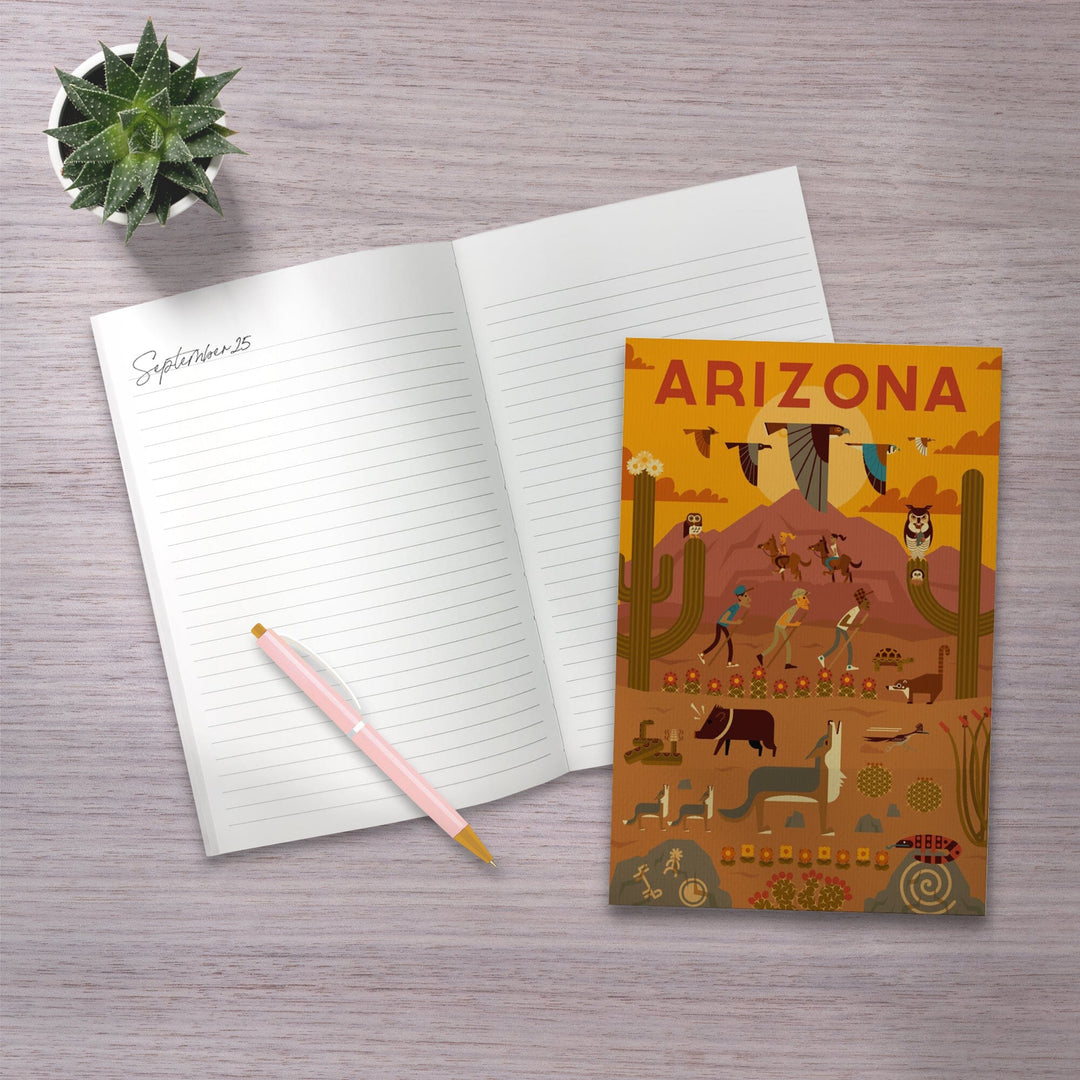 Lined 6x9 Journal, Arizona, Geometric, Lay Flat, 193 Pages, FSC paper Home Lantern Press