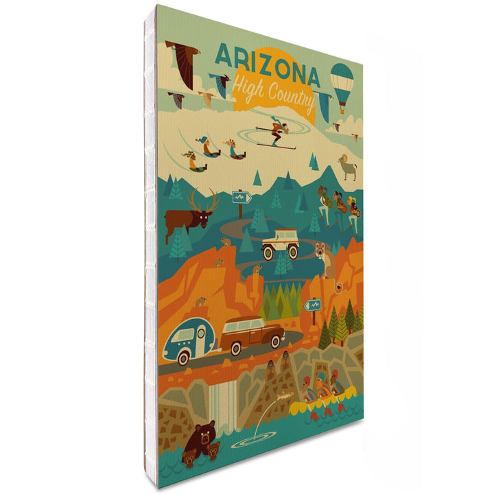 Lined 6x9 Journal, Arizona High Country, Mountain Geometric, Lay Flat, 193 Pages, FSC paper Home Lantern Press