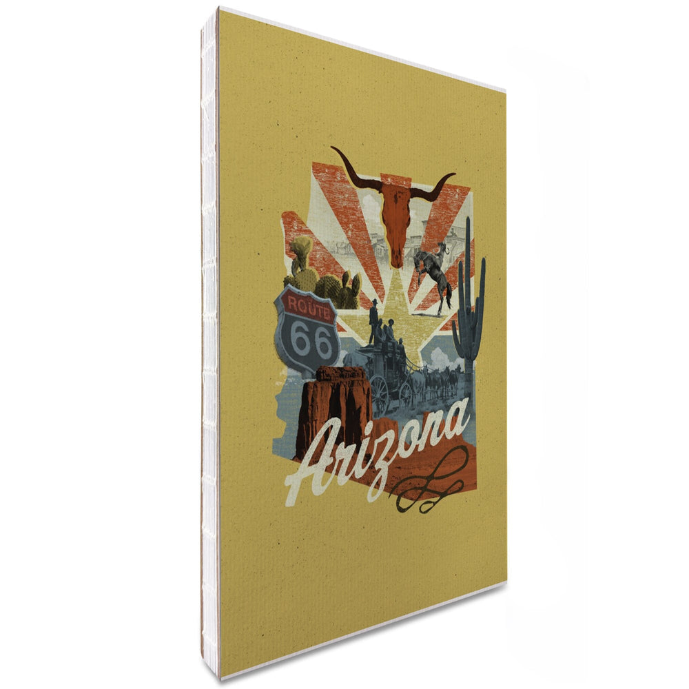 Lined 6x9 Journal, Arizona, Photomontage, State Series, Lay Flat, 193 Pages, FSC paper Home Lantern Press
