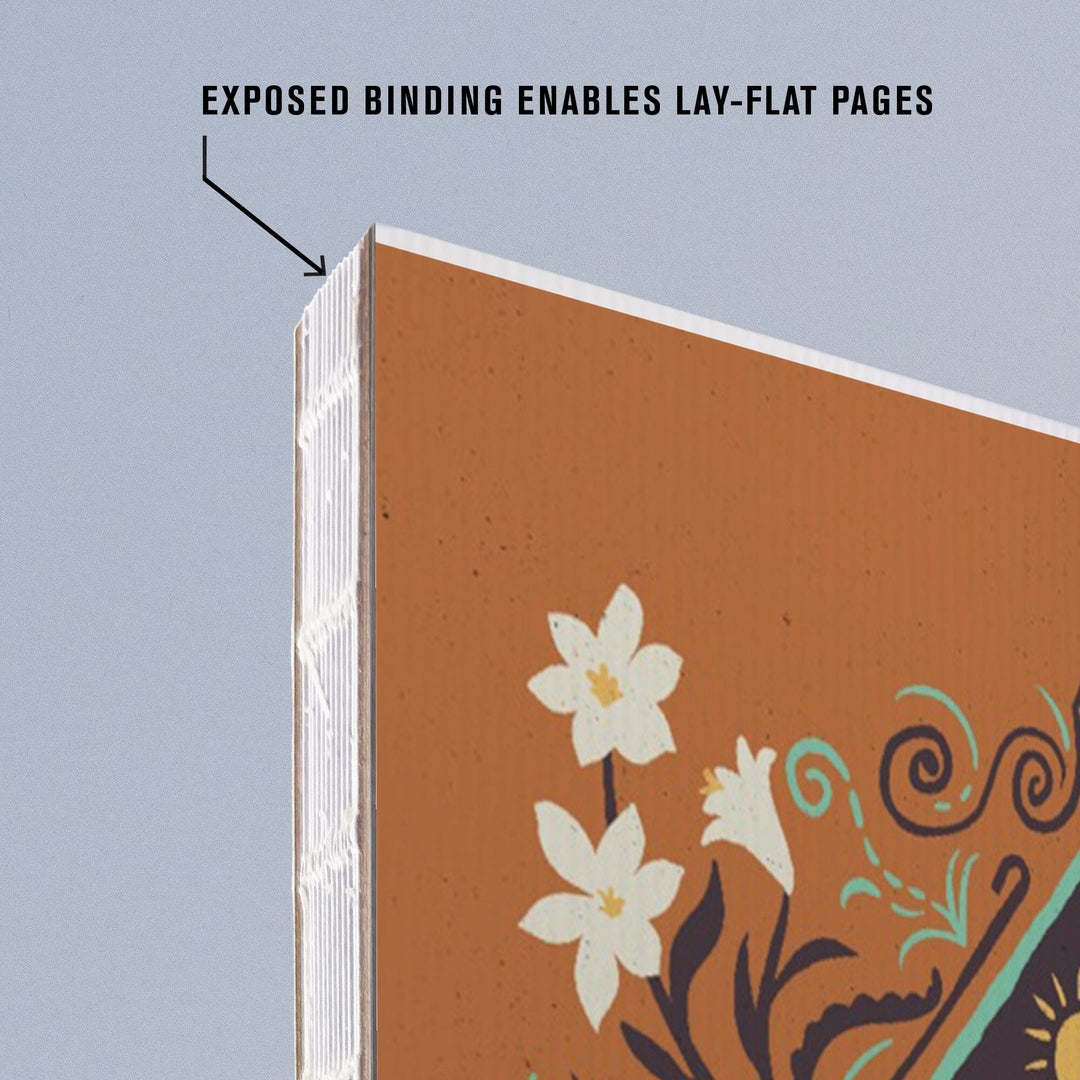 Lined 6x9 Journal, Arizona, State Motto Crest, State Series, Lay Flat, 193 Pages, FSC paper Home Lantern Press