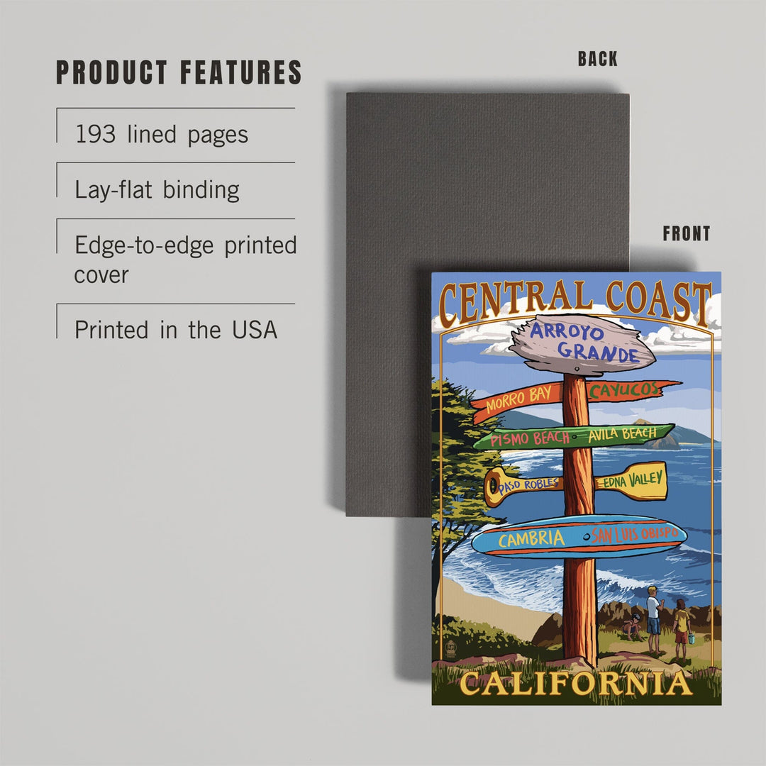 Lined 6x9 Journal, Arroyo Grande, California, Destination Sign, Lay Flat, 193 Pages, FSC paper Home Lantern Press