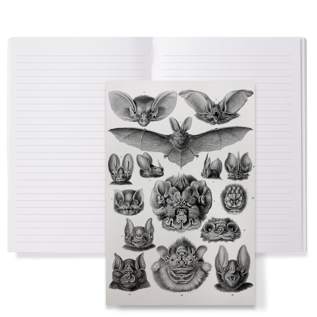 Lined 6x9 Journal, Art Forms of Nature, Chiroptera (Bats), Ernst Haeckel Artwork, Lay Flat, 193 Pages, FSC paper Home Lantern Press