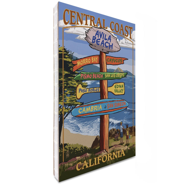 Lined 6x9 Journal, Avila Beach, California, Destination Signpost, Lay Flat, 193 Pages, FSC paper Home Lantern Press