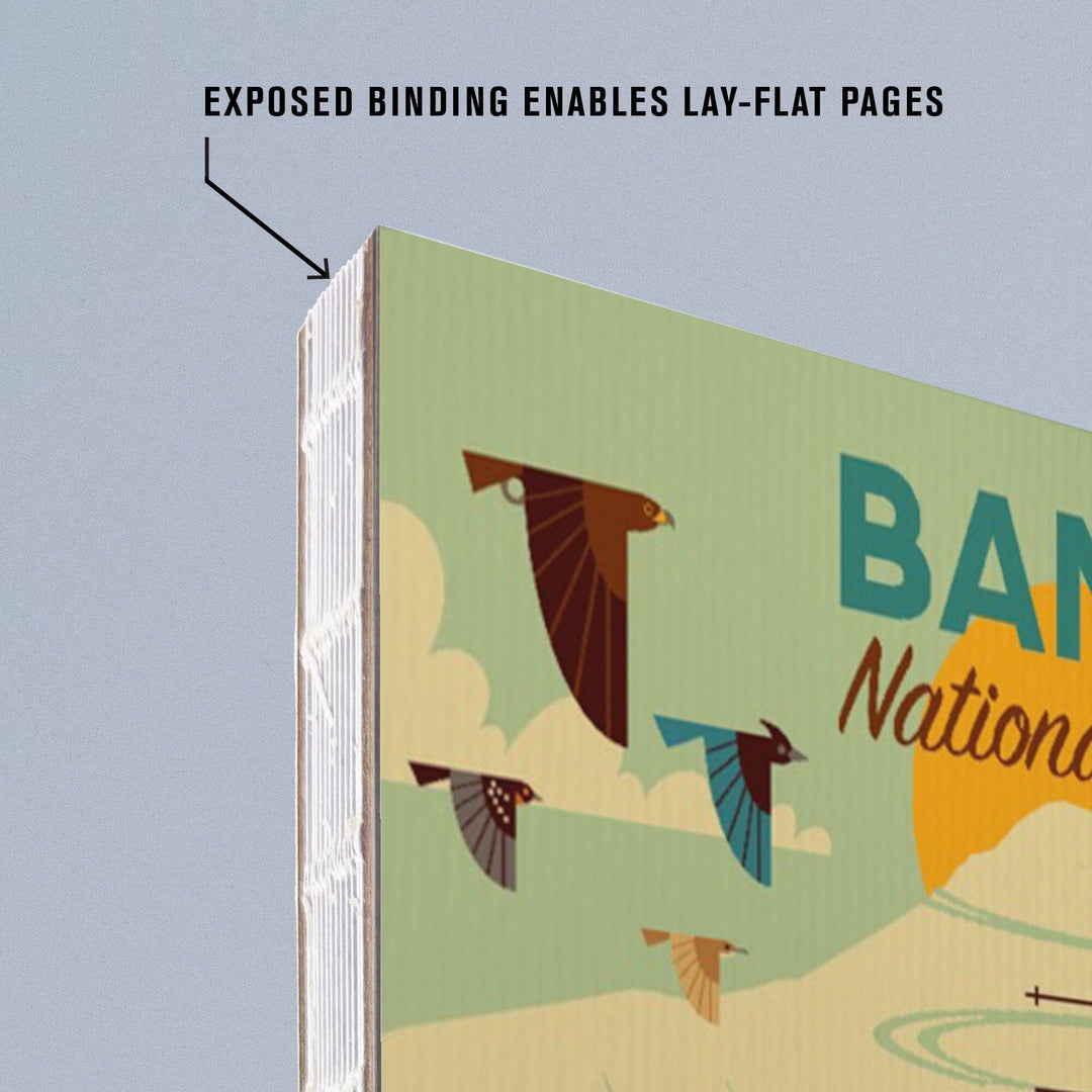 Lined 6x9 Journal, Banff National Park, Geometric, Lay Flat, 193 Pages, FSC paper Home Lantern Press