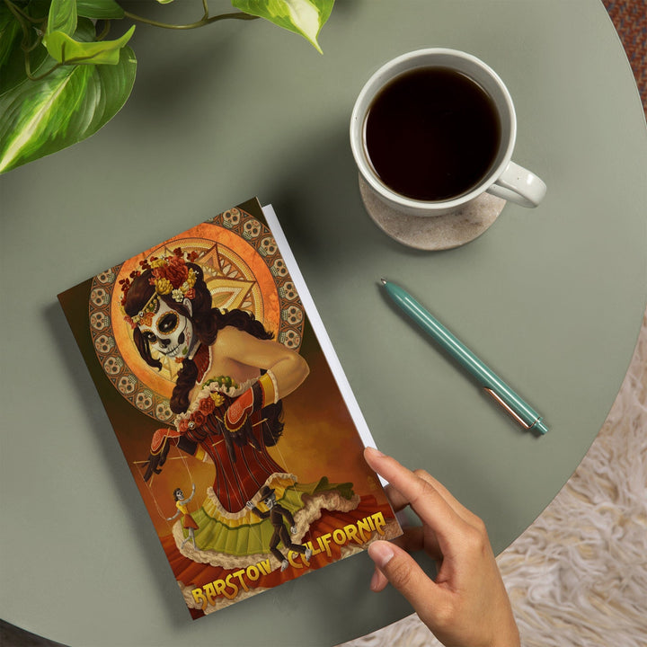 Lined 6x9 Journal, Barstow, California, Day of the Dead Marionettes, Lay Flat, 193 Pages, FSC paper Home Lantern Press