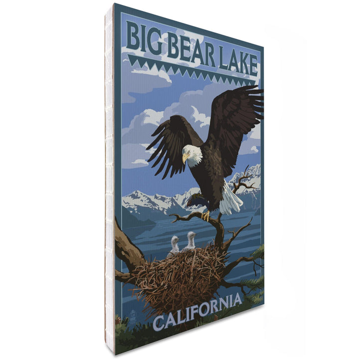 Lined 6x9 Journal, Big Bear Lake, California, Bald Eagle and Chicks, Lay Flat, 193 Pages, FSC paper Home Lantern Press