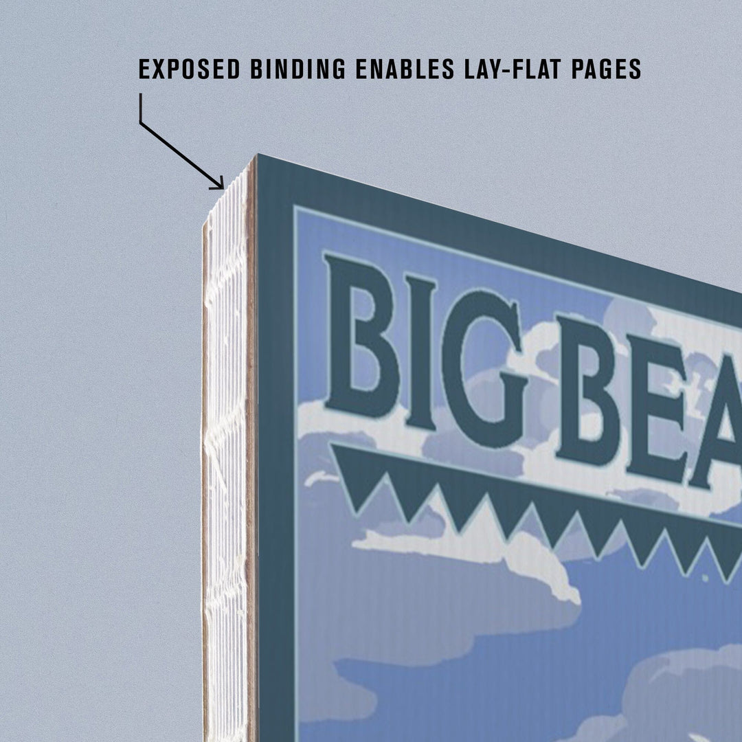 Lined 6x9 Journal, Big Bear Lake, California, Bald Eagle and Chicks, Lay Flat, 193 Pages, FSC paper Home Lantern Press