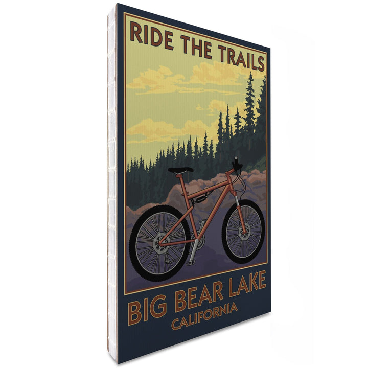 Lined 6x9 Journal, Big Bear Lake, California, Mountain Bike Scene, Lay Flat, 193 Pages, FSC paper Home Lantern Press