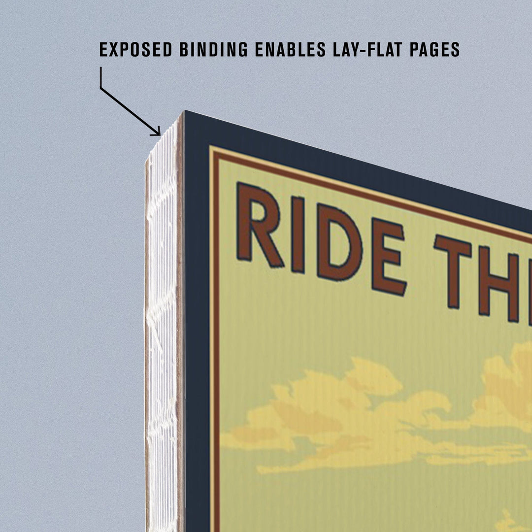 Lined 6x9 Journal, Big Bear Lake, California, Mountain Bike Scene, Lay Flat, 193 Pages, FSC paper Home Lantern Press