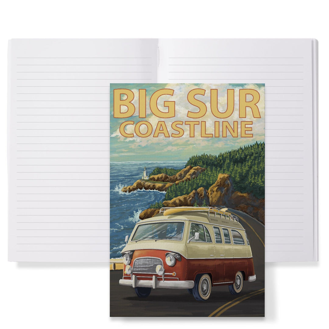 Lined 6x9 Journal, Big Sur, California, Camper Van, Lay Flat, 193 Pages, FSC paper Home Lantern Press