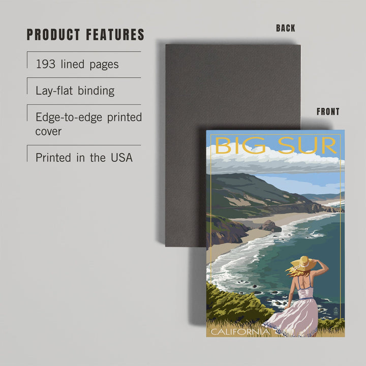 Lined 6x9 Journal, Big Sur, California, Coast Scene, Lay Flat, 193 Pages, FSC paper Home Lantern Press