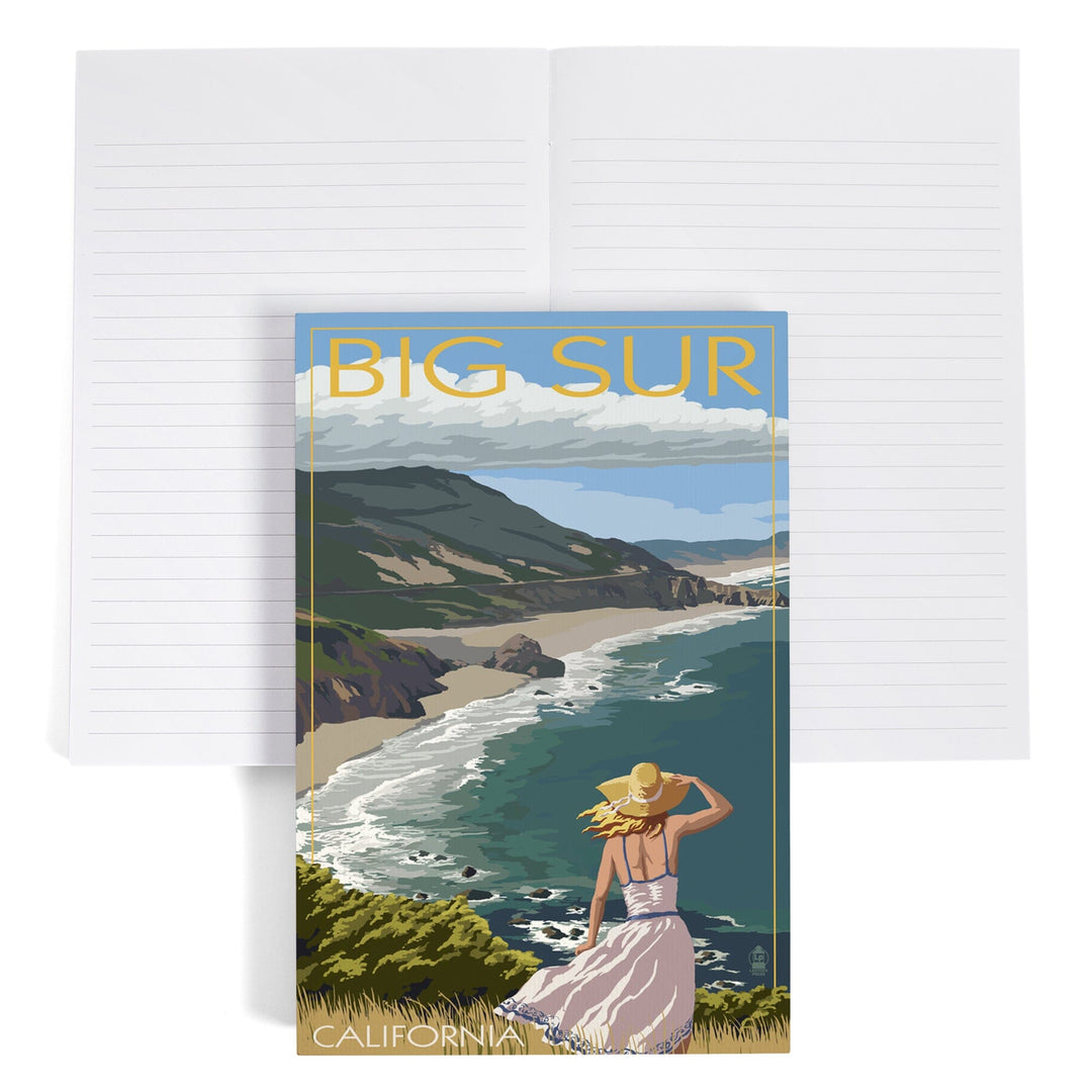 Lined 6x9 Journal, Big Sur, California, Coast Scene, Lay Flat, 193 Pages, FSC paper Home Lantern Press