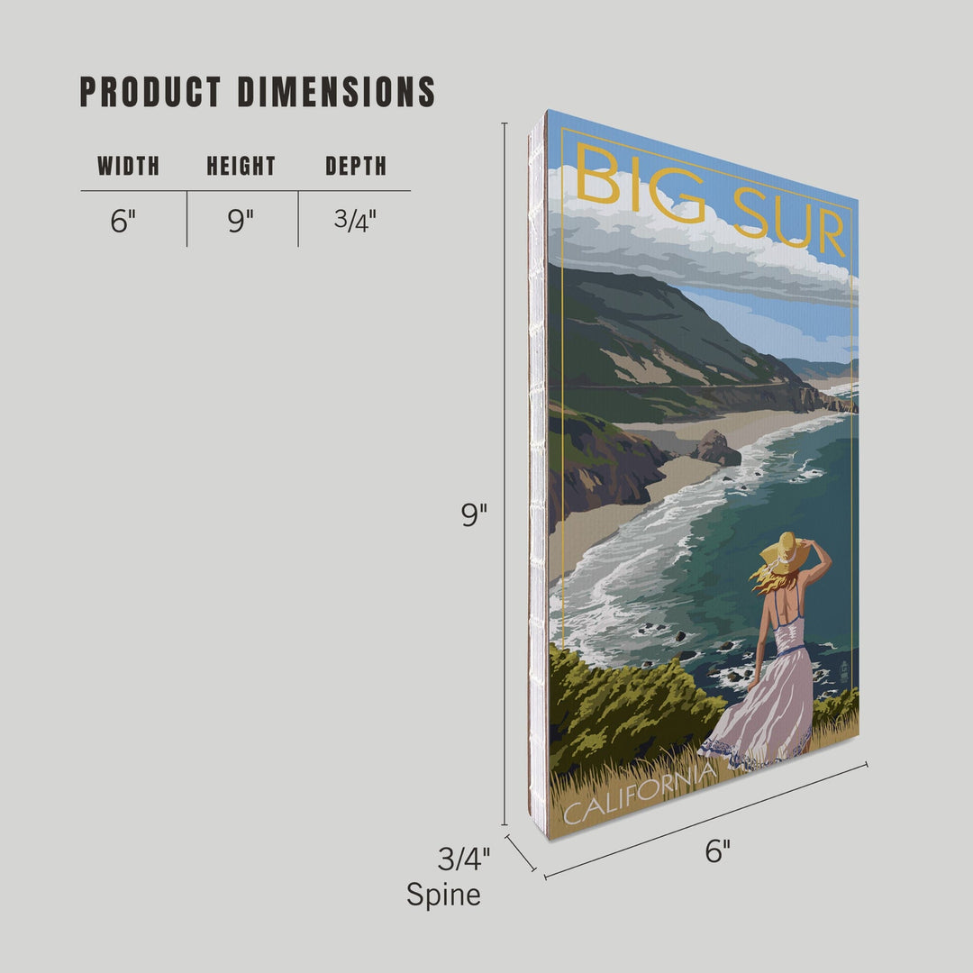 Lined 6x9 Journal, Big Sur, California, Coast Scene, Lay Flat, 193 Pages, FSC paper Home Lantern Press