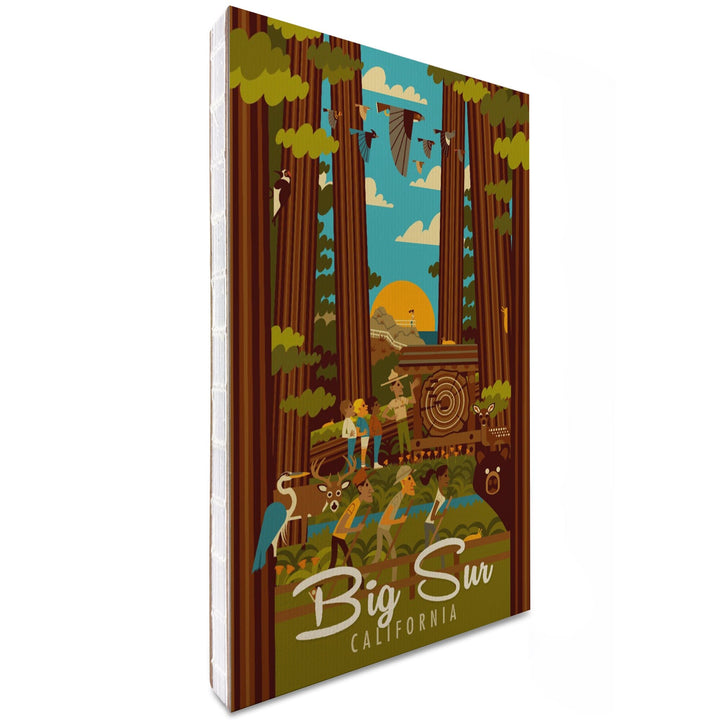 Lined 6x9 Journal, Big Sur, California, The Mountains are Calling, Geometric, Lay Flat, 193 Pages, FSC paper Home Lantern Press