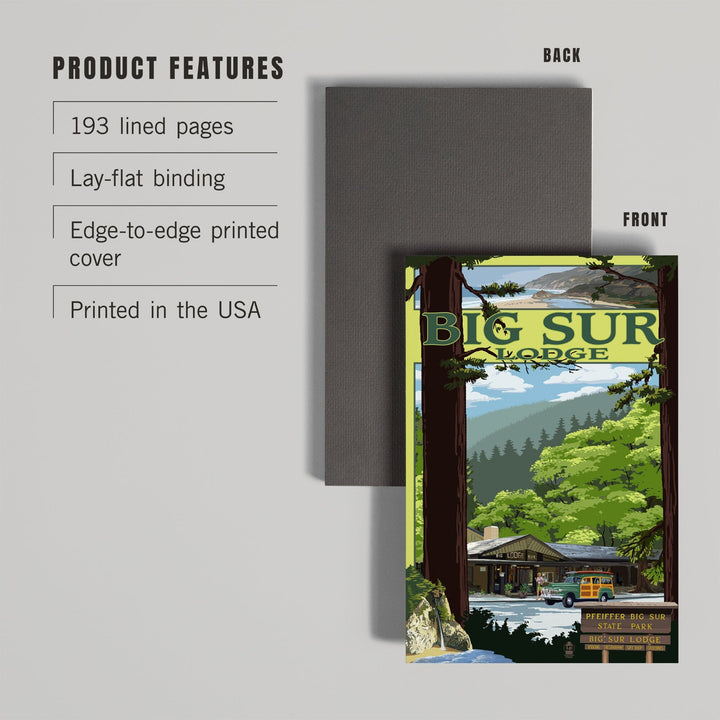 Lined 6x9 Journal, Big Sur Lodge, California, Lay Flat, 193 Pages, FSC paper Home Lantern Press