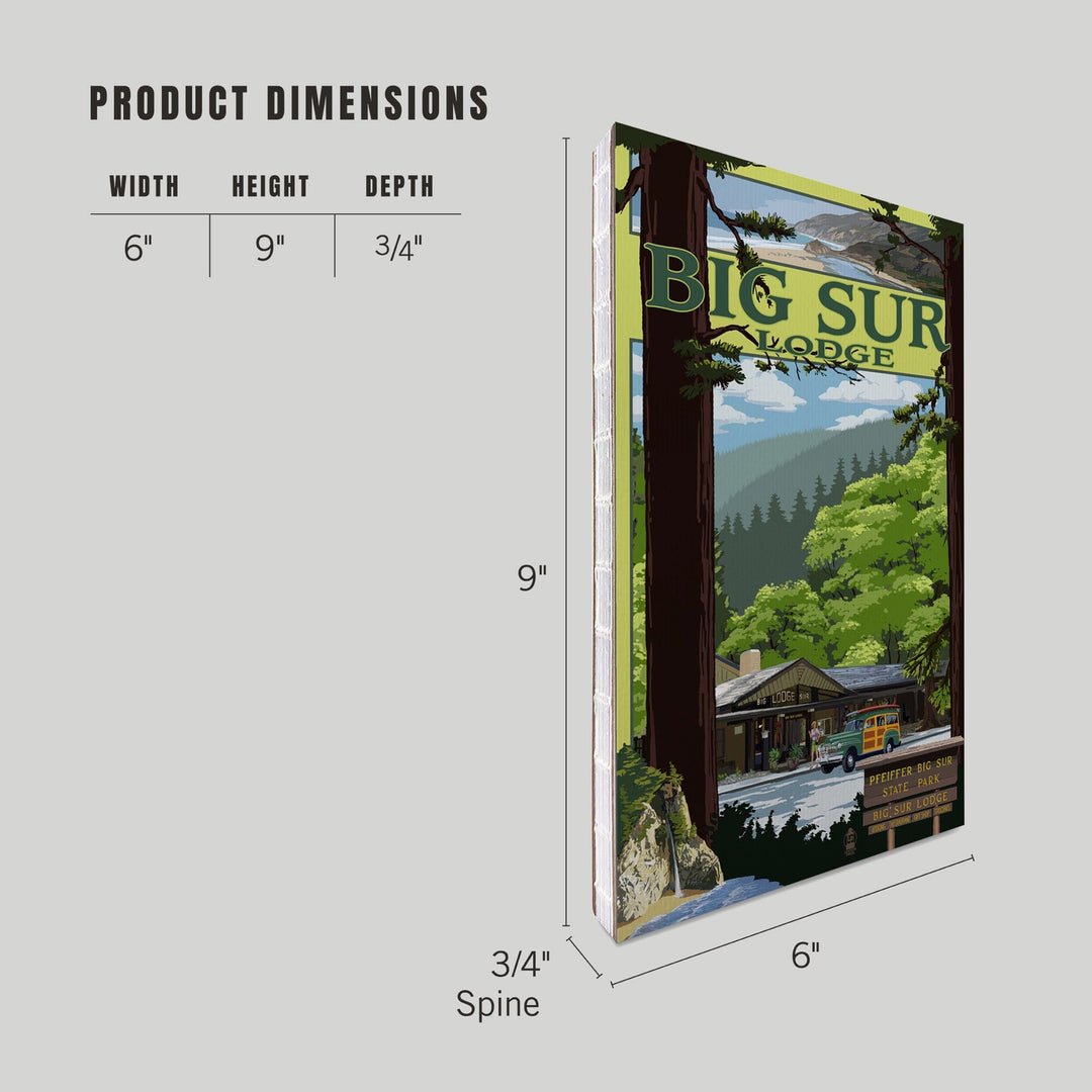 Lined 6x9 Journal, Big Sur Lodge, California, Lay Flat, 193 Pages, FSC paper Home Lantern Press