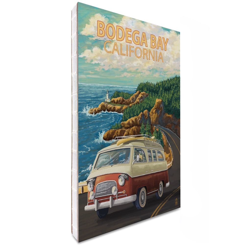 Lined 6x9 Journal, Bodega Bay, California, Camper Van, Lay Flat, 193 Pages, FSC paper Home Lantern Press
