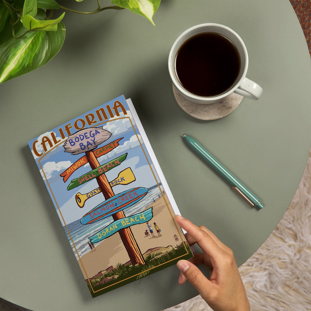 Lined 6x9 Journal, Bodega Bay, California, Destinations Sign, Lay Flat, 193 Pages, FSC paper Home Lantern Press