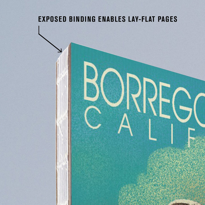 Lined 6x9 Journal, Borrego Springs, California, Bighorn Sheep, Litho, Lay Flat, 193 Pages, FSC paper Home Lantern Press