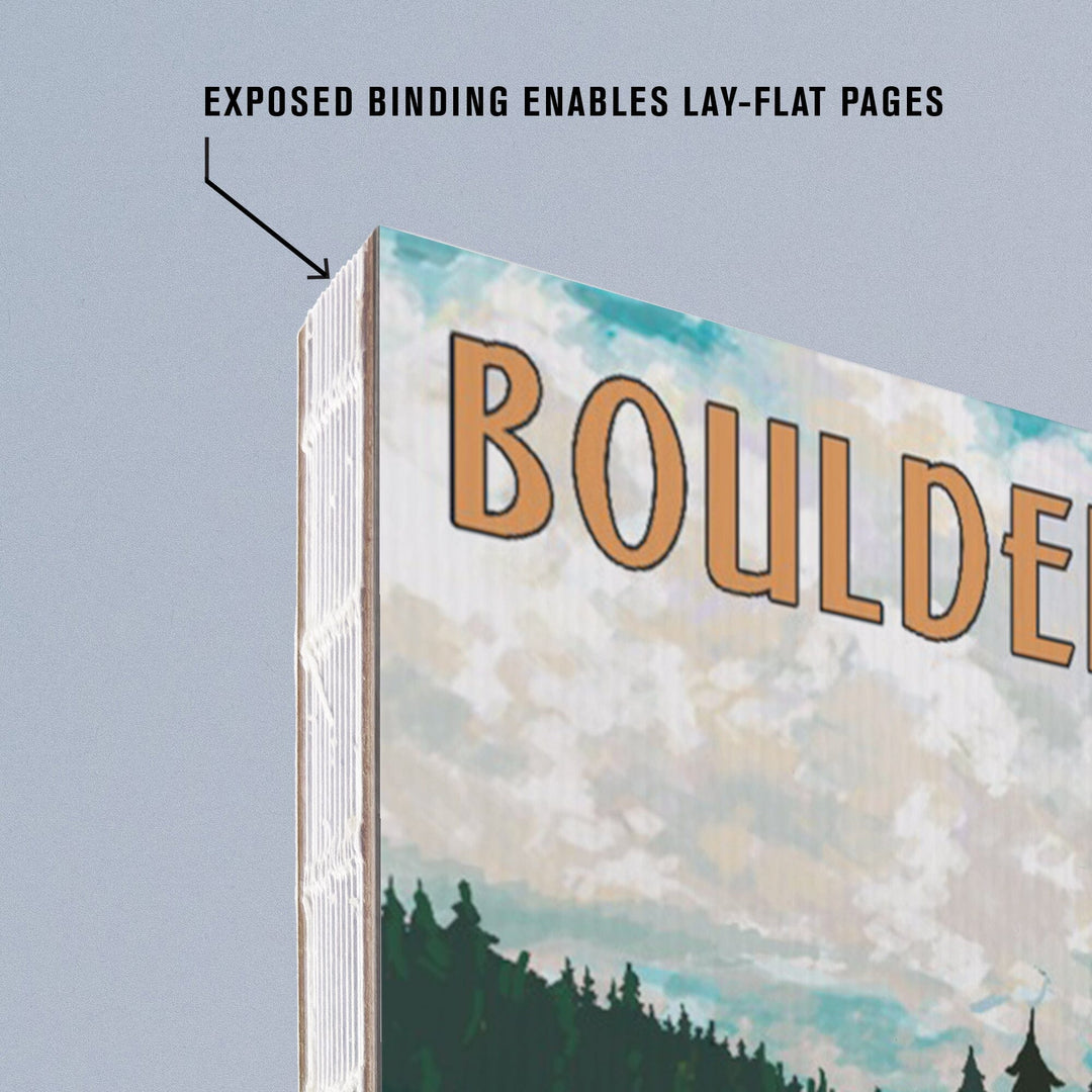 Lined 6x9 Journal, Boulder Creek, California, Camper Van, Lay Flat, 193 Pages, FSC paper Home Lantern Press