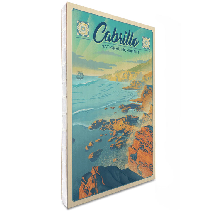 Lined 6x9 Journal, Cabrillo National Monument, California, Lithograph, Lay Flat, 193 Pages, FSC paper Home Lantern Press