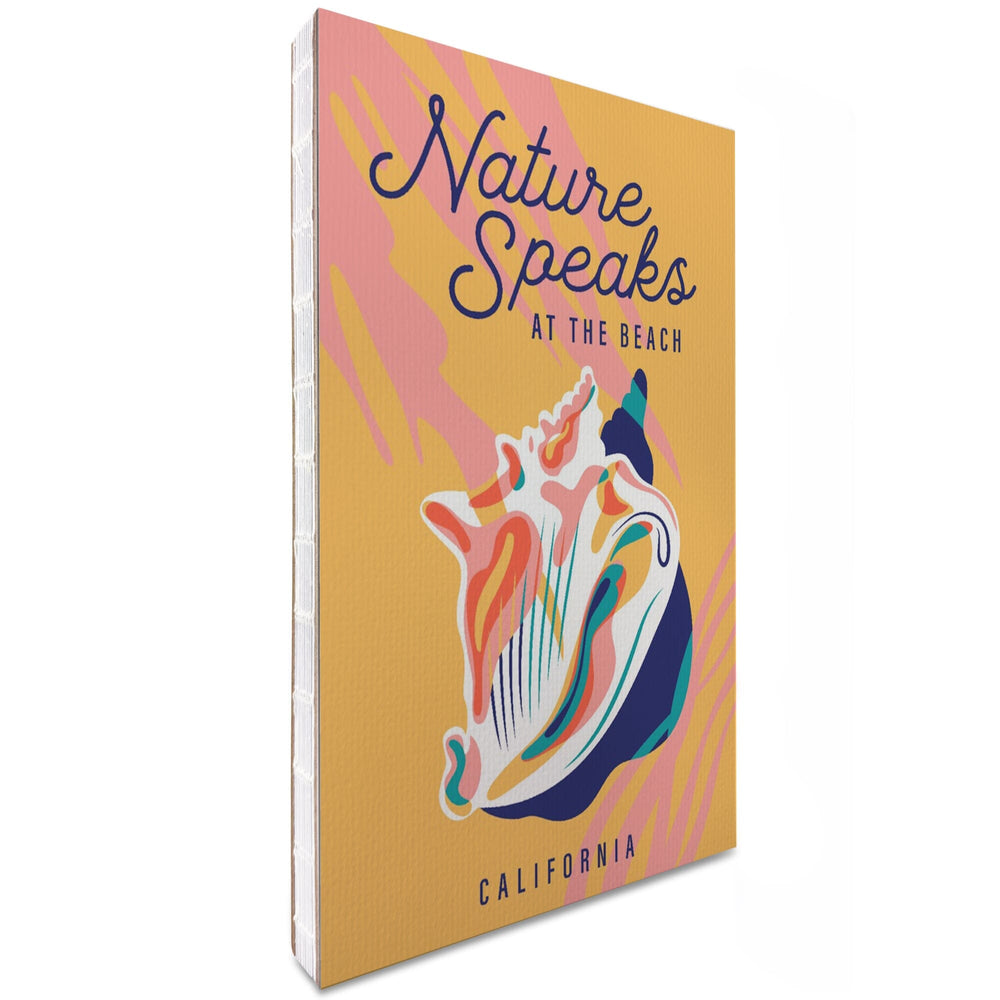 Lined 6x9 Journal, California, Beach Bliss Collection, Beach Shell, Nature Speaks at the Beach, Lay Flat, 193 Pages, FSC paper Home Lantern Press