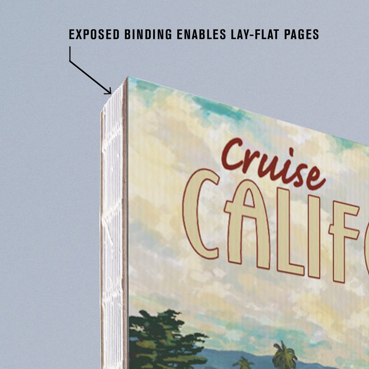 Lined 6x9 Journal, California, Camper Van Cruise, Lay Flat, 193 Pages, FSC paper Home Lantern Press