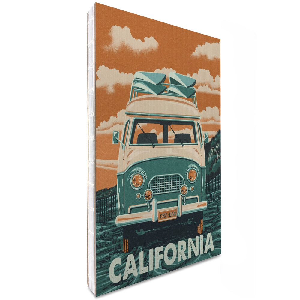 Lined 6x9 Journal, California, Camper Van, Letterpress, Lay Flat, 193 Pages, FSC paper Home Lantern Press