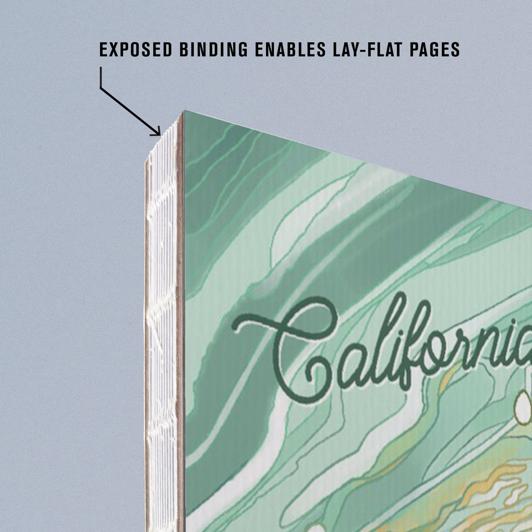 Lined 6x9 Journal, California, Fishing, Underwater Trout, Lay Flat, 193 Pages, FSC paper Home Lantern Press