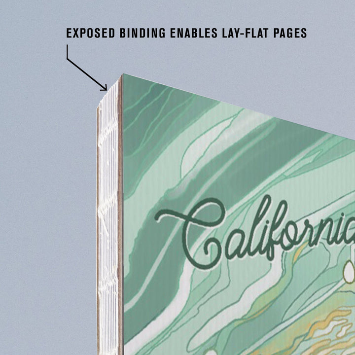 Lined 6x9 Journal, California, Fishing, Underwater Trout, Lay Flat, 193 Pages, FSC paper Home Lantern Press