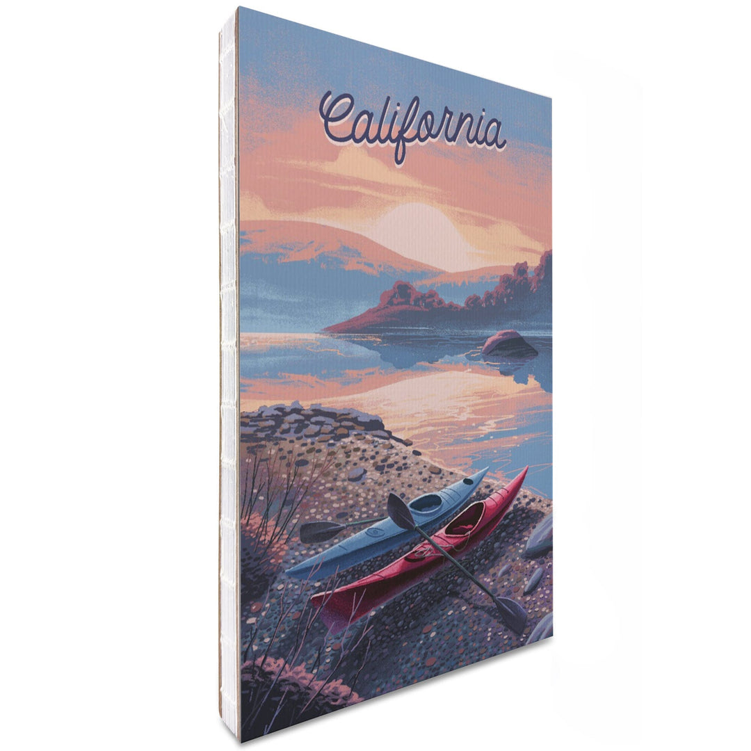 Lined 6x9 Journal, California, Glassy Sunrise, Kayak, Lay Flat, 193 Pages, FSC paper Home Lantern Press