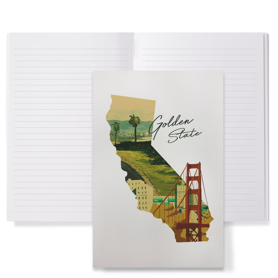 Lined 6x9 Journal, California, Golden State, Lay Flat, 193 Pages, FSC paper Home Lantern Press