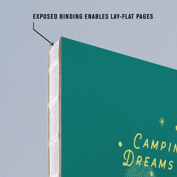 Lined 6x9 Journal, California, Lake Life Series, Camping Dreams, Lay Flat, 193 Pages, FSC paper Home Lantern Press