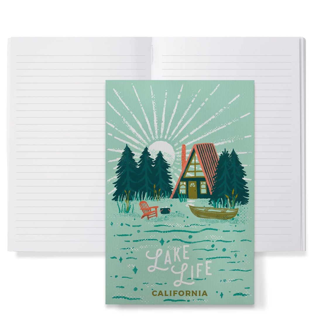 Lined 6x9 Journal, California, Lake Life Series, Lake Life, Lay Flat, 193 Pages, FSC paper Home Lantern Press