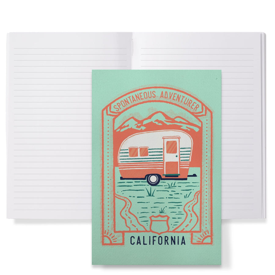 Lined 6x9 Journal, California, Lake Life Series, Spontaneous Adventurer, Lay Flat, 193 Pages, FSC paper Home Lantern Press