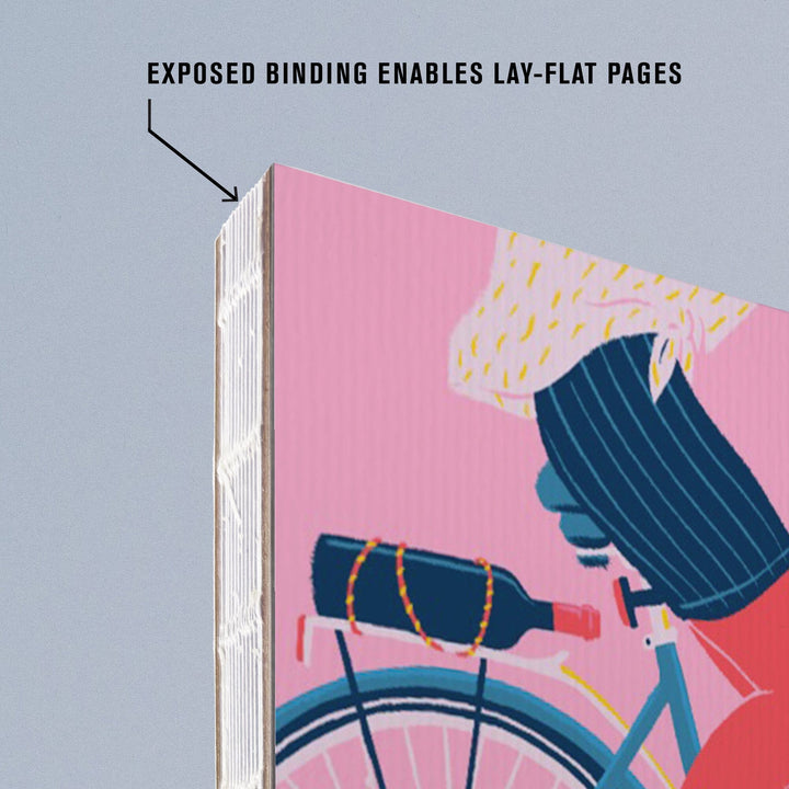 Lined 6x9 Journal, California, Life's a Ride Collection, Bicycling on the Beach, Take It Breezy, Lay Flat, 193 Pages, FSC paper Home Lantern Press