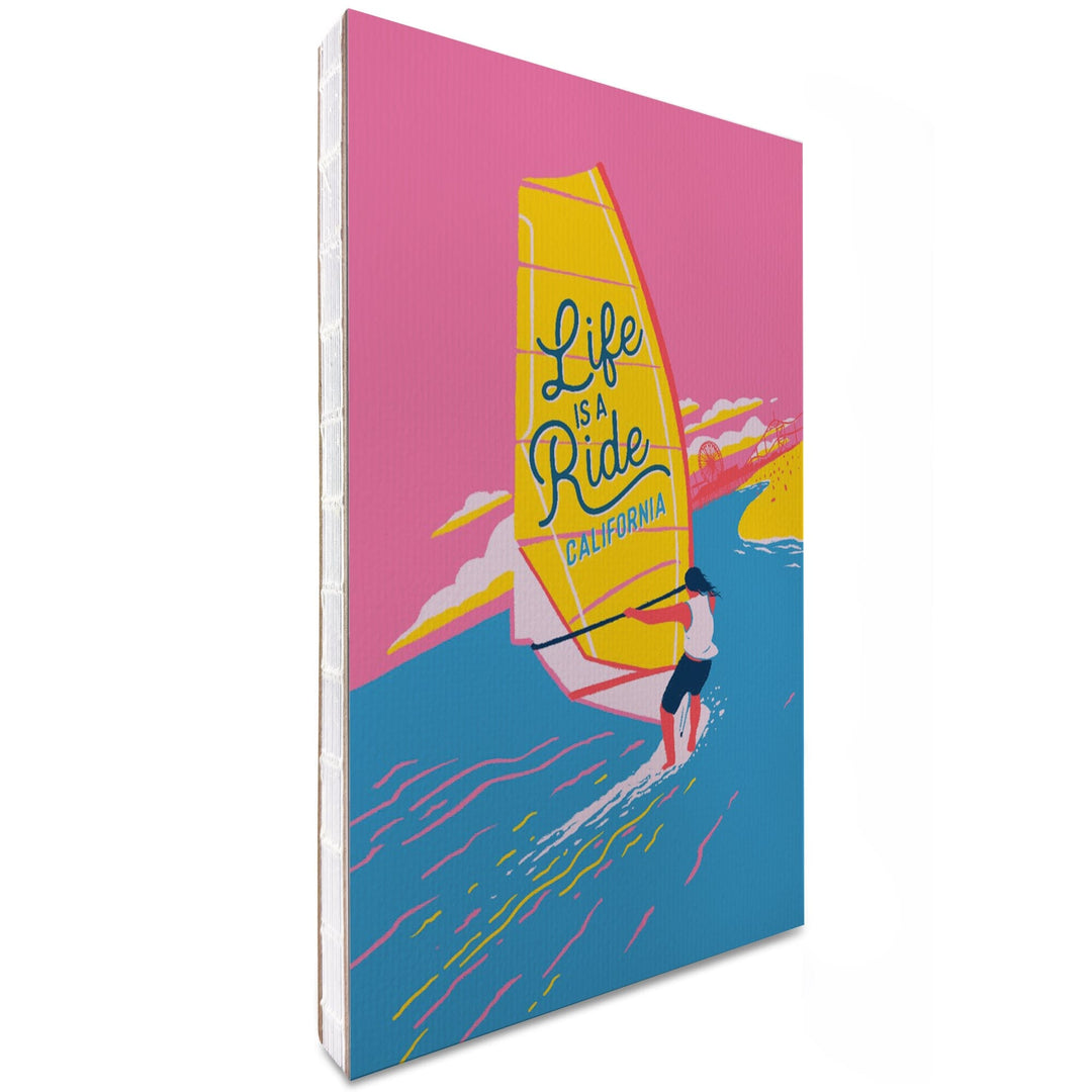 Lined 6x9 Journal, California, Life's a Ride Collection, Windsurfing, Life Is A Ride, Lay Flat, 193 Pages, FSC paper Home Lantern Press