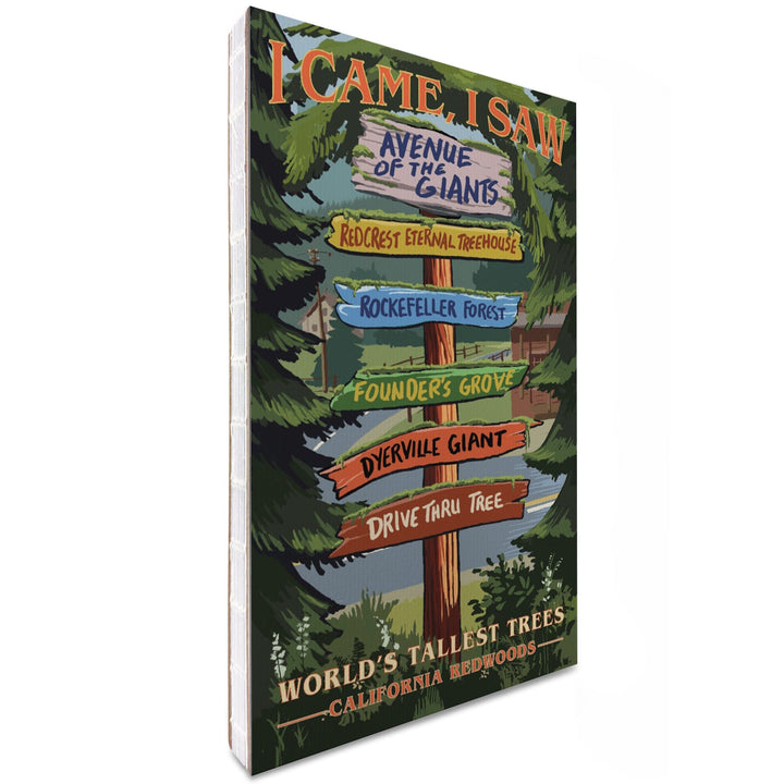 Lined 6x9 Journal, California Redwoods, Destination Signpost, I Came I Saw, Lay Flat, 193 Pages, FSC paper Home Lantern Press