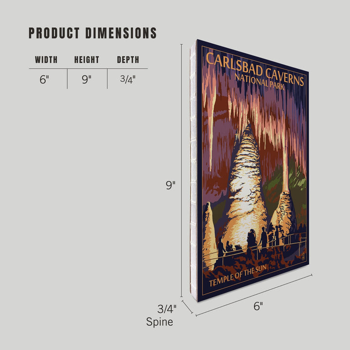 Lined 6x9 Journal, Carlsbad Caverns National Park, New Mexico, Temple of the Sun, Painterly Series, Lay Flat, 193 Pages, FSC paper Home Lantern Press