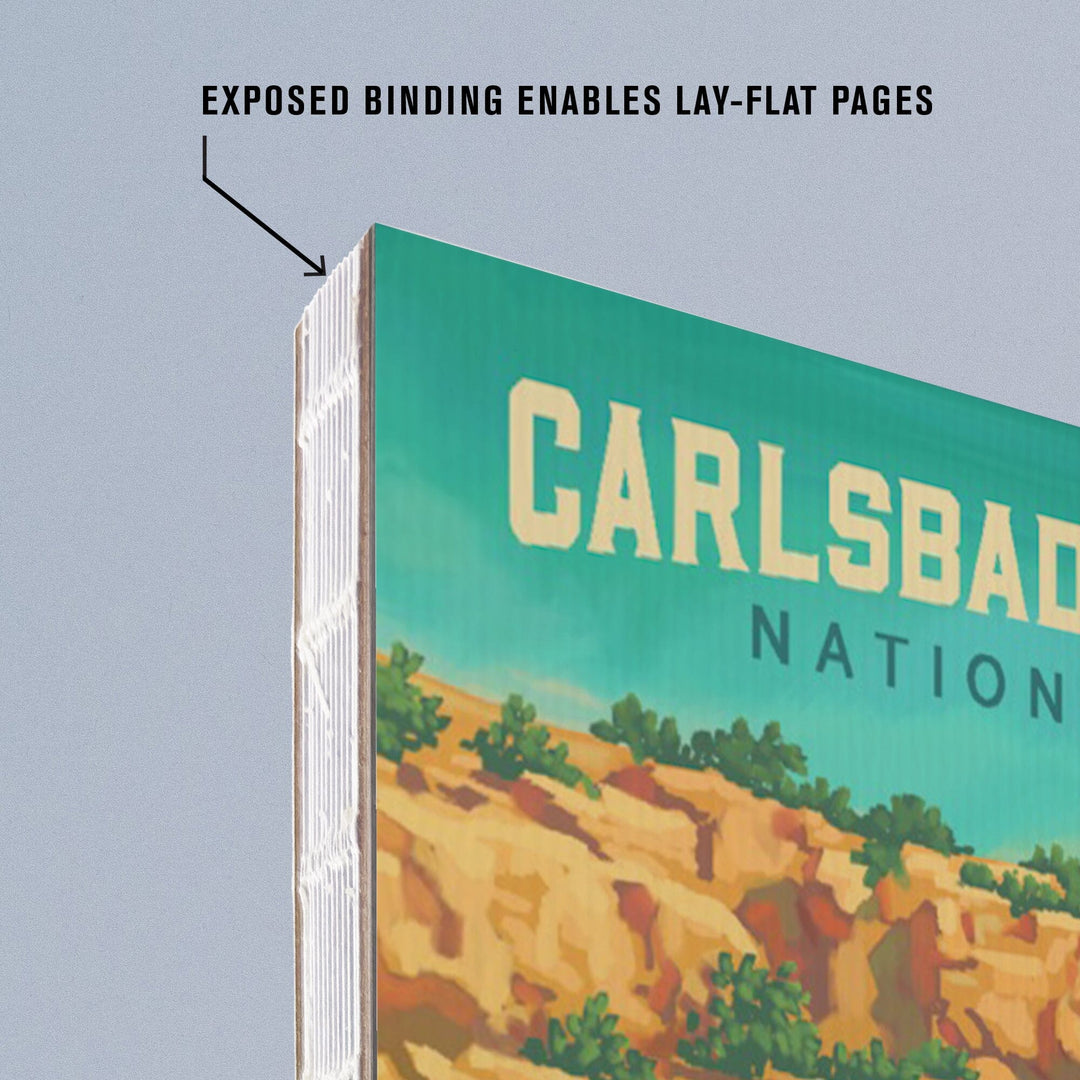 Lined 6x9 Journal, Carlsbad Caverns National Park, Oil Painting, Lay Flat, 193 Pages, FSC paper Home Lantern Press