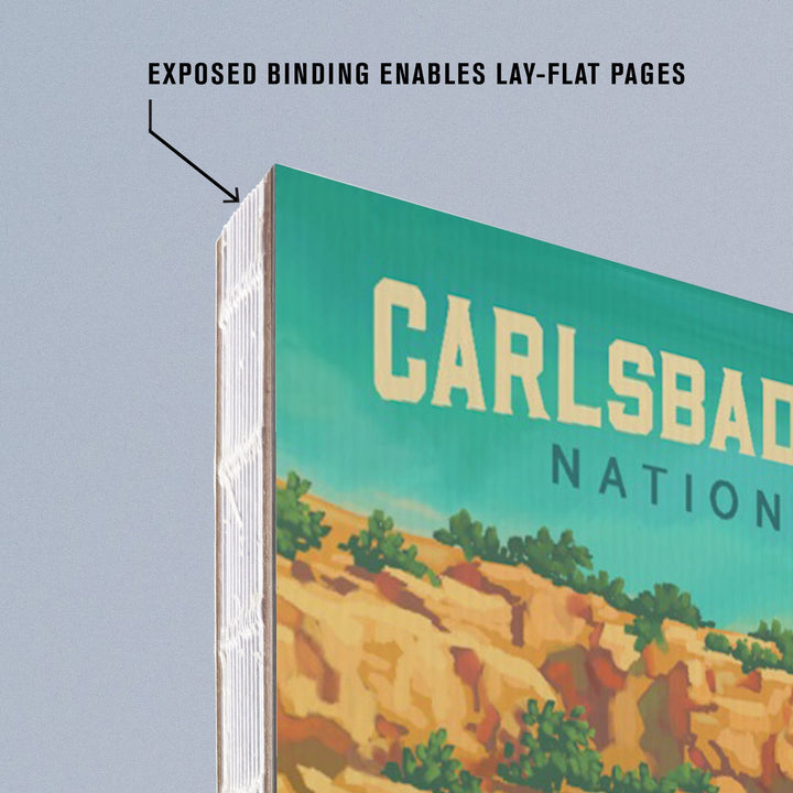 Lined 6x9 Journal, Carlsbad Caverns National Park, Oil Painting, Lay Flat, 193 Pages, FSC paper Home Lantern Press