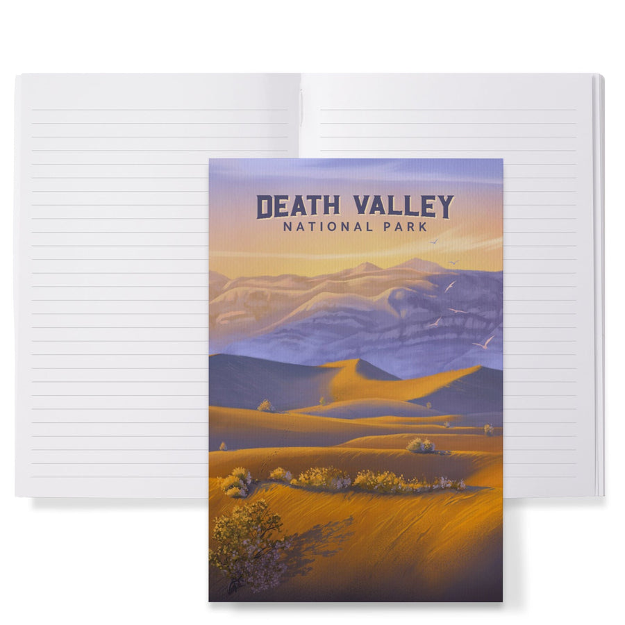 Lined 6x9 Journal, Death Valley National Park, California, Sand Dune Sunset, Oil Painting, Lay Flat, 193 Pages, FSC paper Home Lantern Press