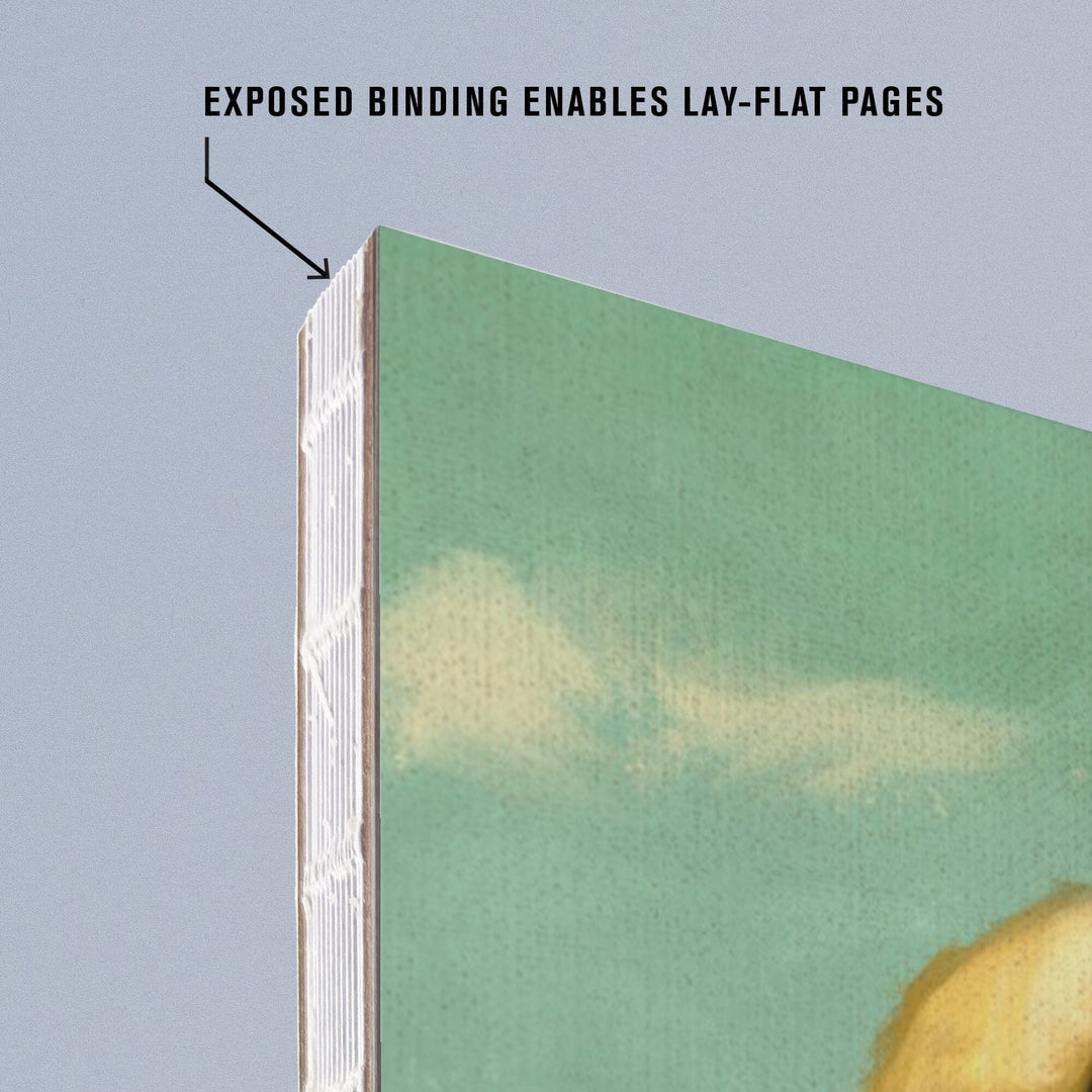 Lined 6x9 Journal, Easter Bunny, Oil Painting, Lay Flat, 193 Pages, FSC paper Home Lantern Press