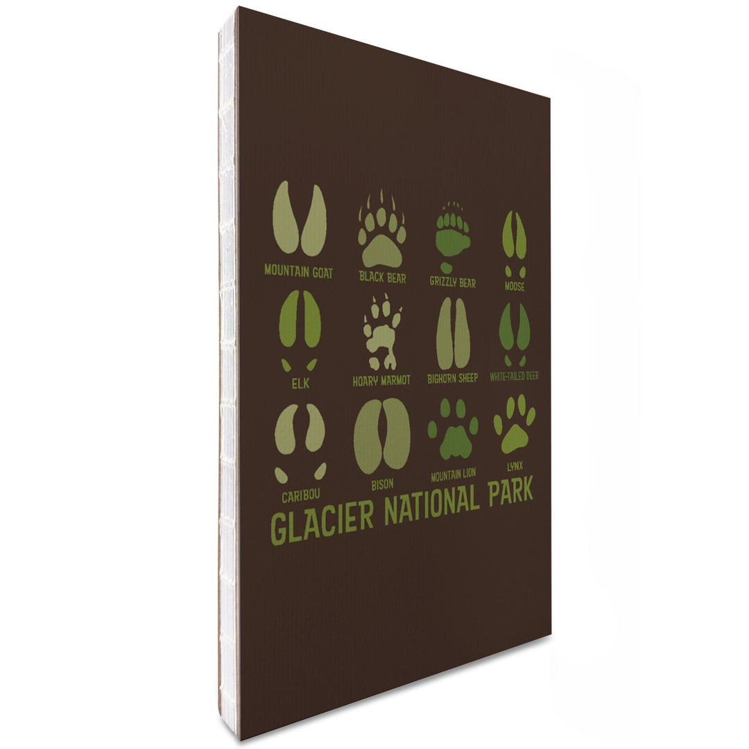 Lined 6x9 Journal, Glacier National Park, Montana, Animal Tracks, Lay Flat, 193 Pages, FSC paper Home Lantern Press