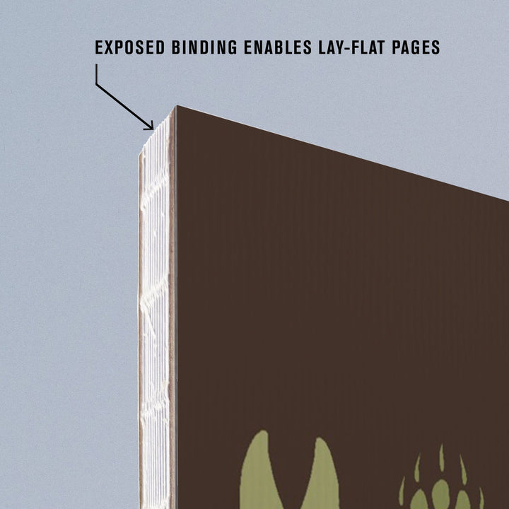 Lined 6x9 Journal, Glacier National Park, Montana, Animal Tracks, Lay Flat, 193 Pages, FSC paper Home Lantern Press