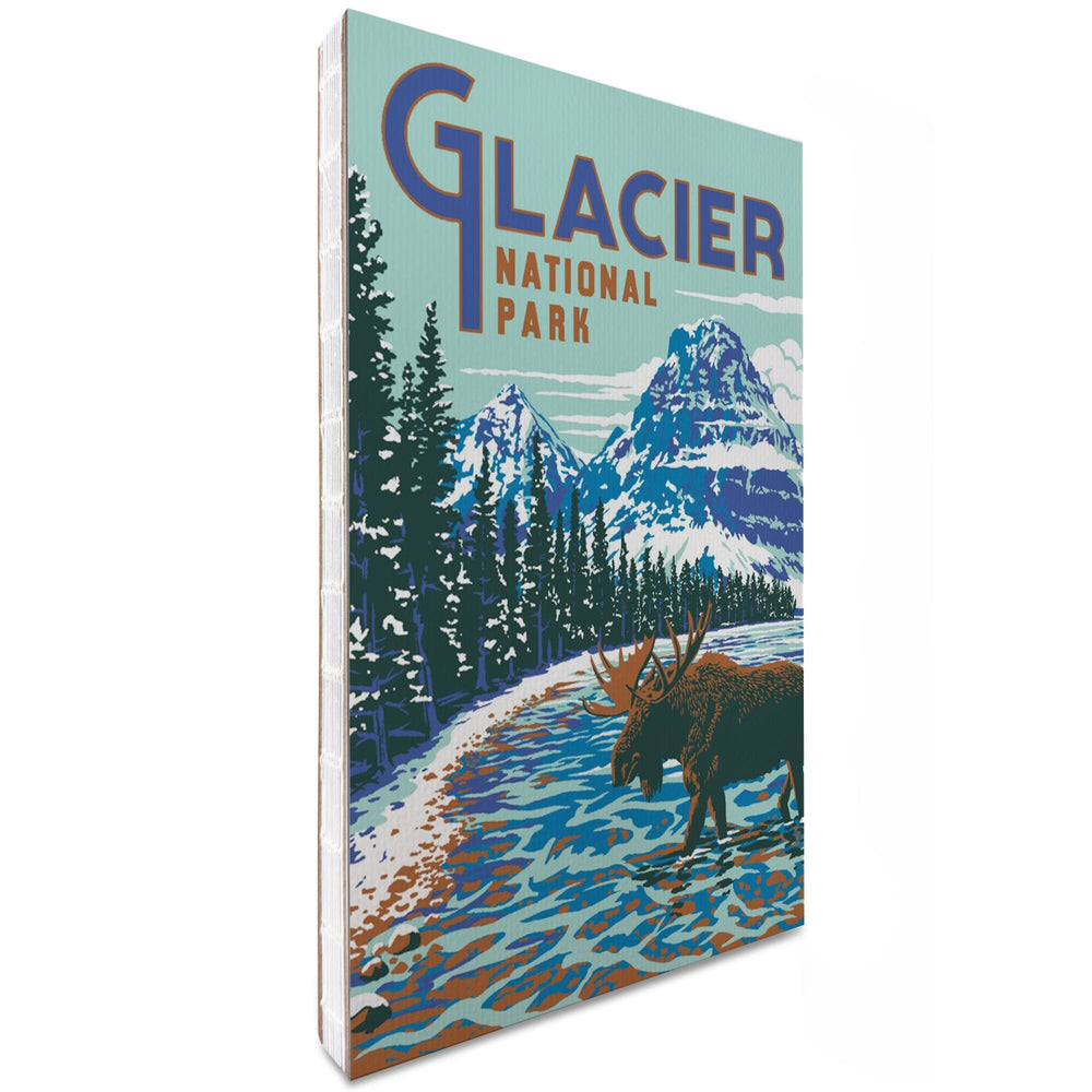 Lined 6x9 Journal, Glacier National Park, Montana, Explorer Series, Moose, Lay Flat, 193 Pages, FSC paper Home Lantern Press